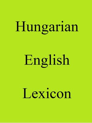 cover image of Hungarian English Lexicon